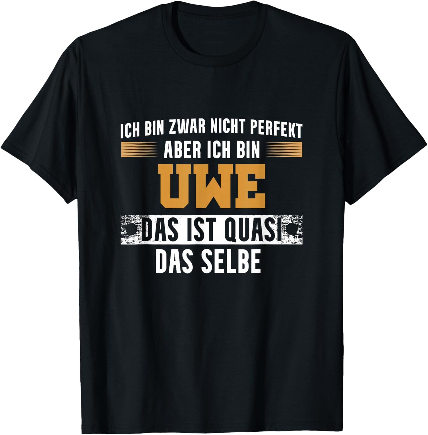 Name Uwe I am Uwe , black T-Shirt - T-Shirt | Black