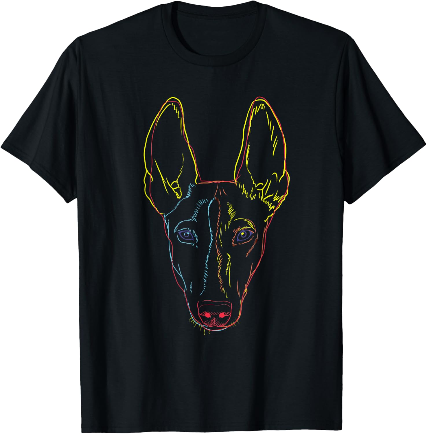 Colorful Dog Cirneco dell’Etna Women Kids T-Shirt - T-Shirt | Black
