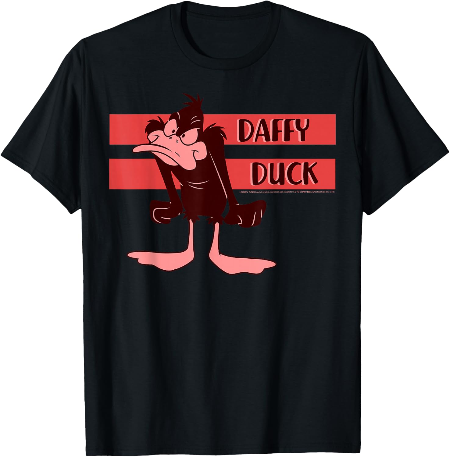 Looney Tunes Daffy Duck Angry Portrait T-Shirt - T-Shirt | Black