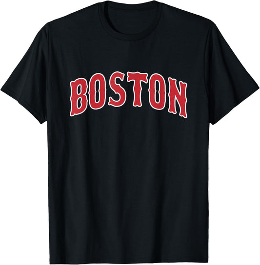 BOSTON - Throwback Design - Classic T-Shirt - T-Shirt | Black