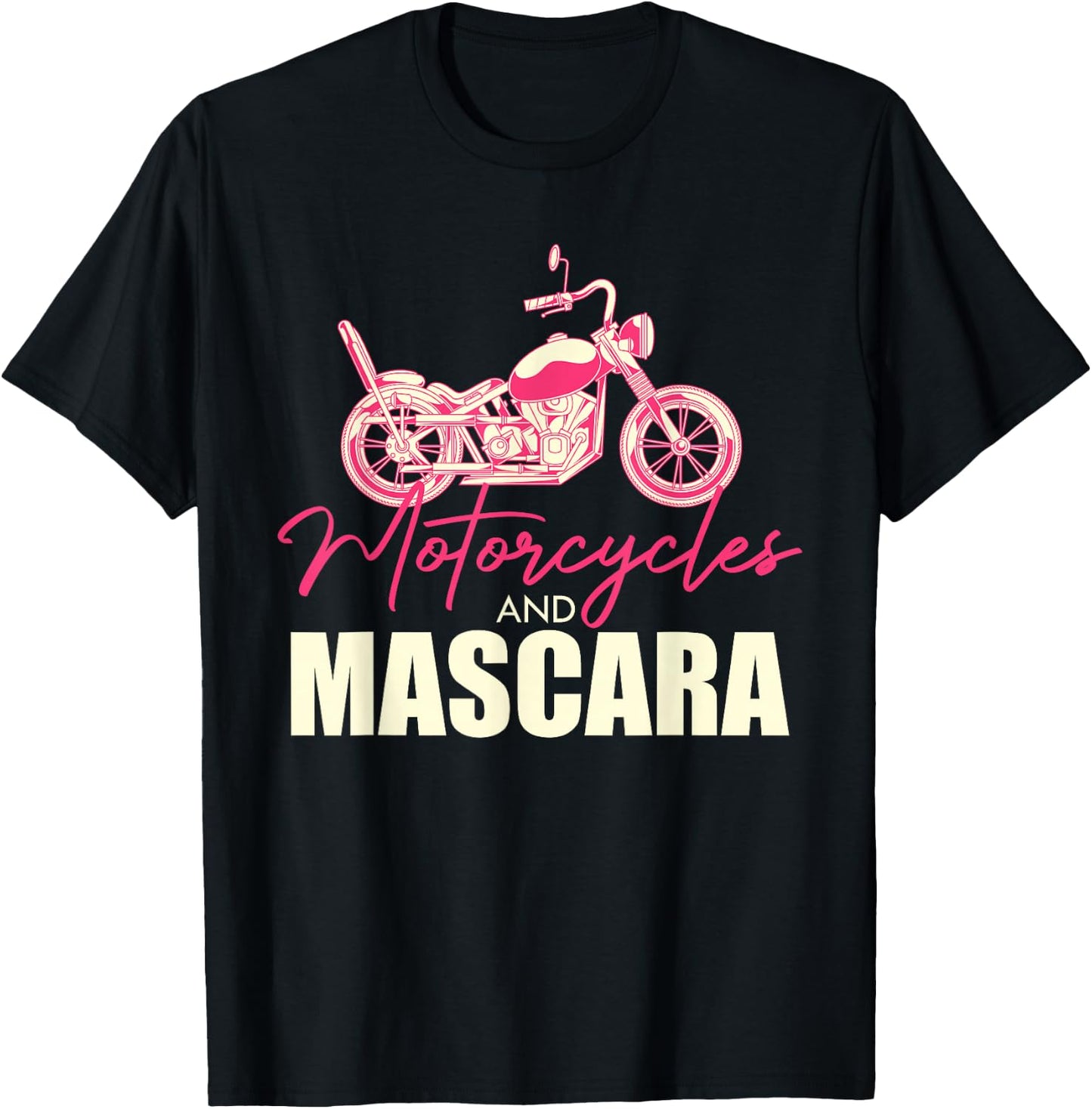 Motorcyclists Women Make Up Hobby Biker Motorcycle T-Shirt - T-Shirt | Black