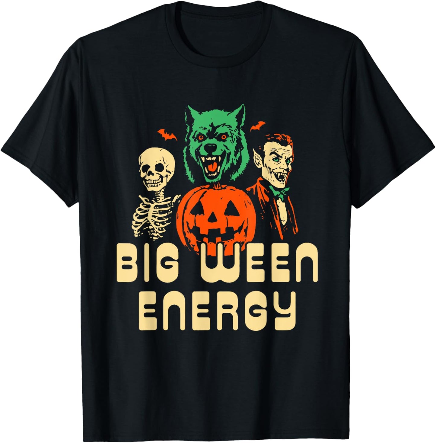 Funny Halloween Big Ween Energy , Women T-Shirt - T-Shirt | Black
