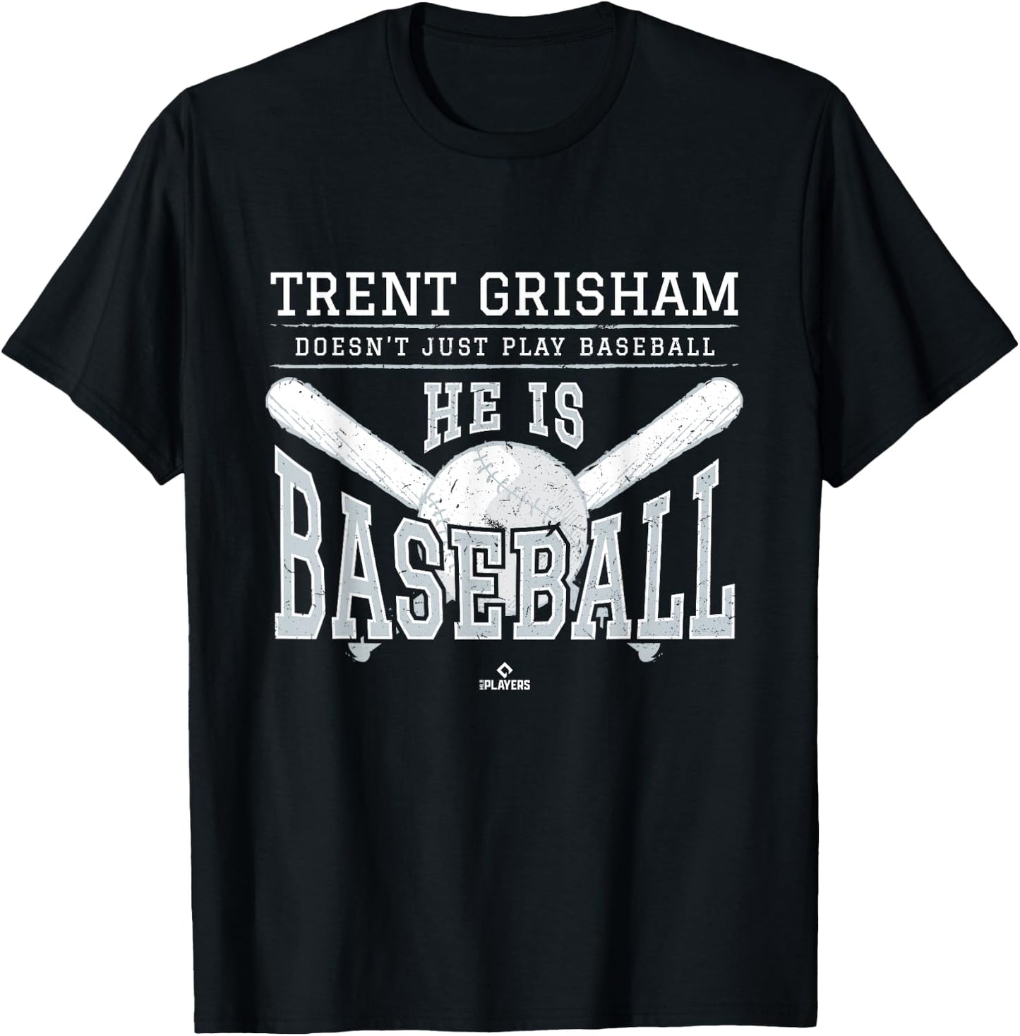 He is Baseball Trent Grisham New York Baseball MLBPA T-Shirt - T-Shirt | Black
