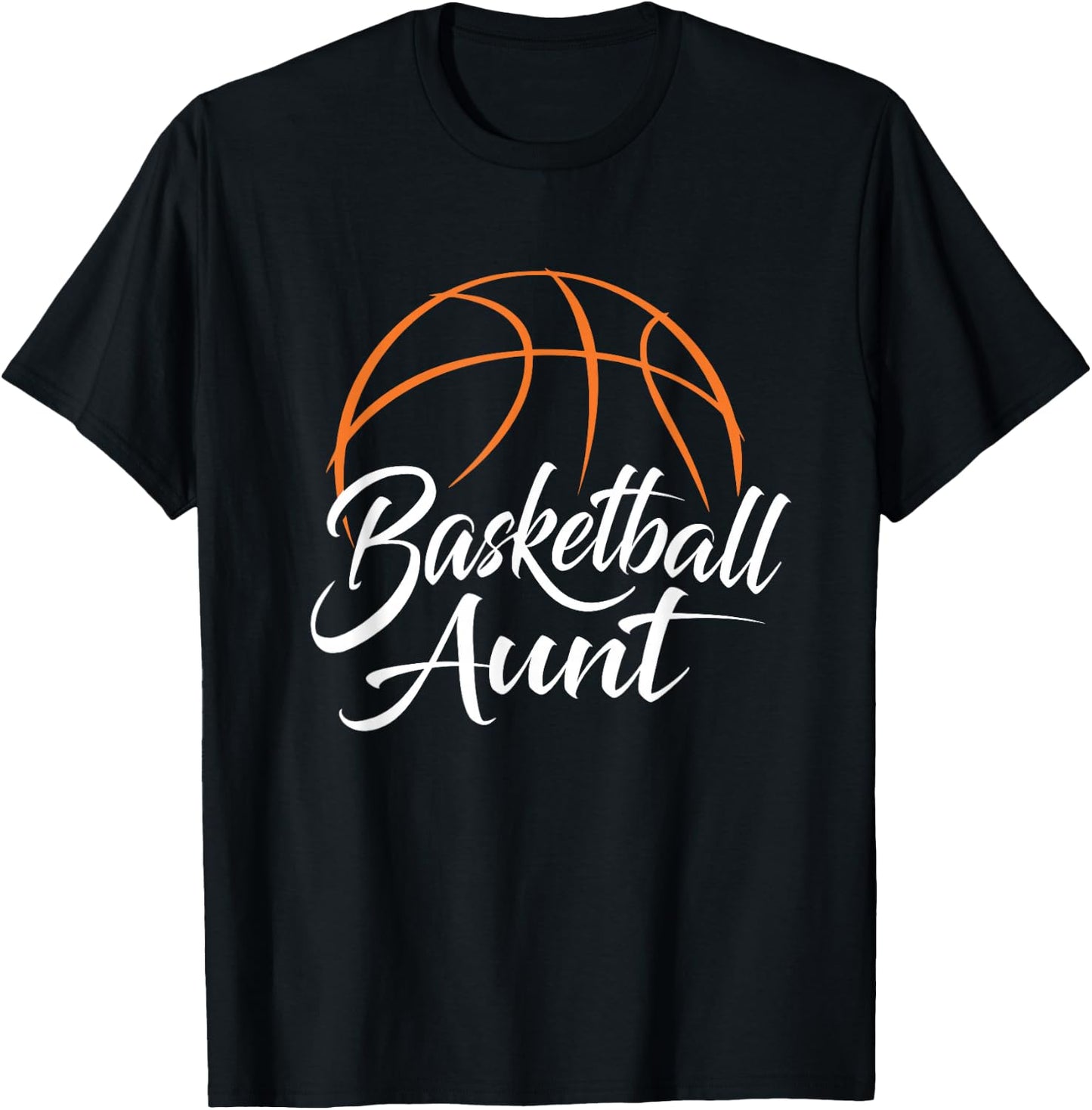 Basketball Aunt | Basketball Mom Auntie T-Shirt - T-Shirt | Black