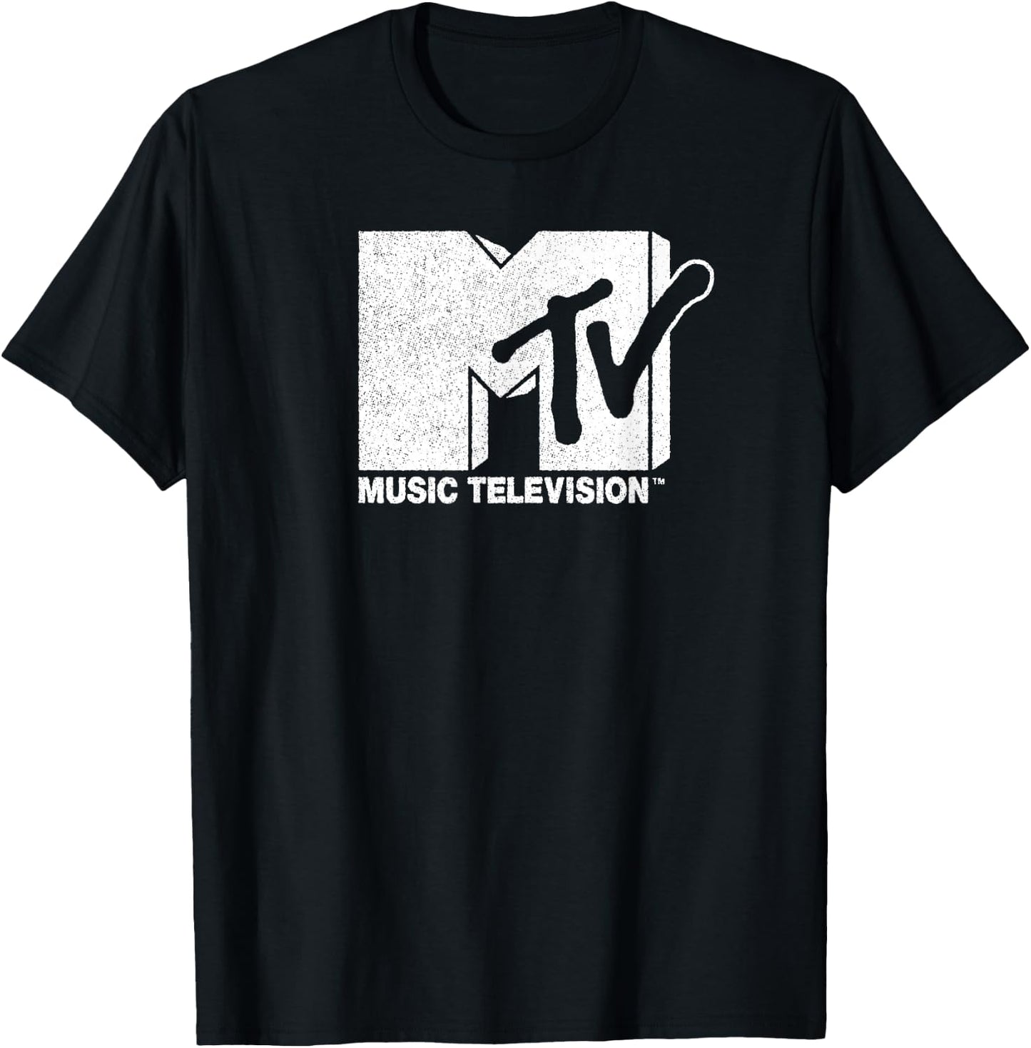 MTV Classic Distressed Logo , black T-Shirt - T-Shirt | Black