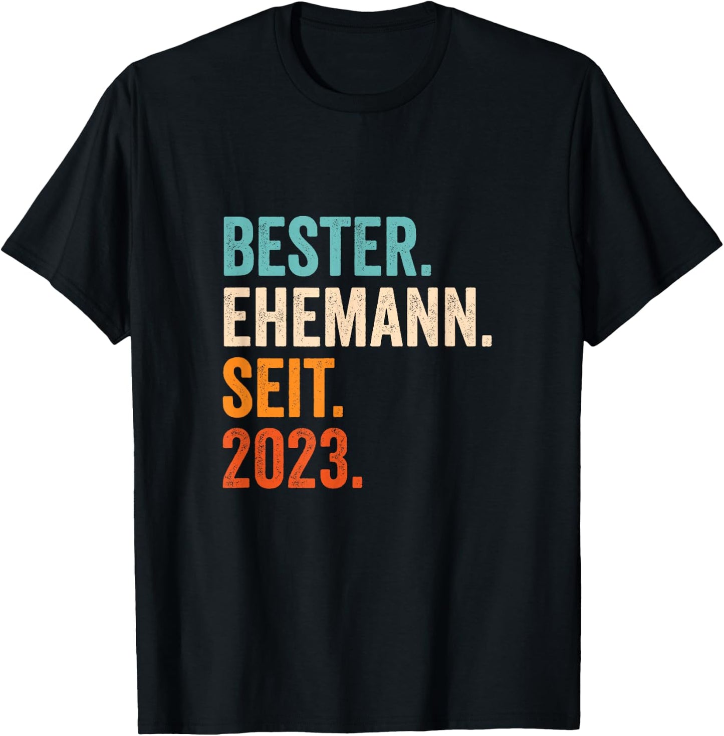 Bester Ehemann Seit 2023 | 3 Hochzeitstag 3 Jahre T-Shirt - T-Shirt | Black