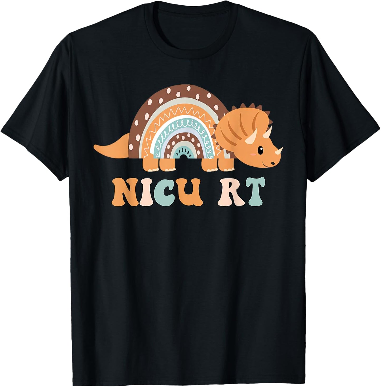 T-rex Dinosaur NICU RT Neonatal Respiratory Therapist , Small, Black T-Shirt - T-Shirt | Black