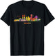 Munich Skyline Colourful Frauenkirche Cityscape Munich , black T-Shirt - T-Shirt | Black