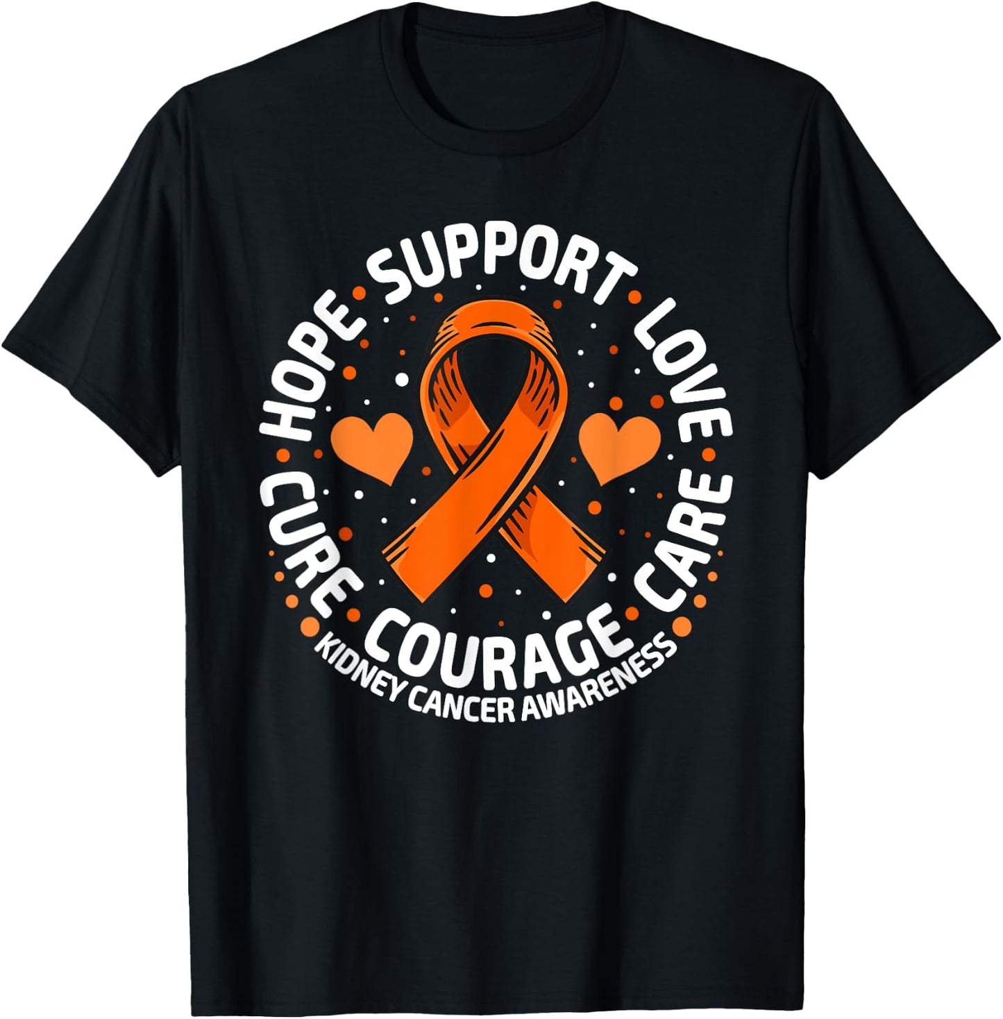 Kidney Cancer Support Family Kidney Cancer Awareness T-Shirt - T-Shirt | Black