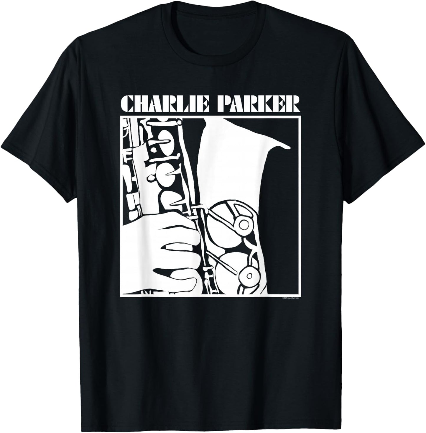 Charlie Parker Saxophone Illustration T-Shirt - T-Shirt | Black