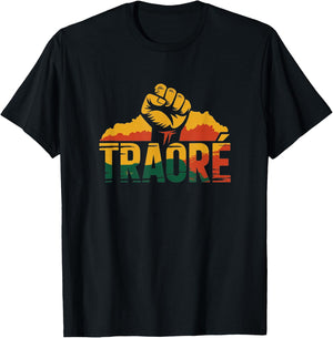 Burkina Faso - Ibrahim Traoré / Thomas Sankara , Black, S T-Shirt - T-Shirt | Black
