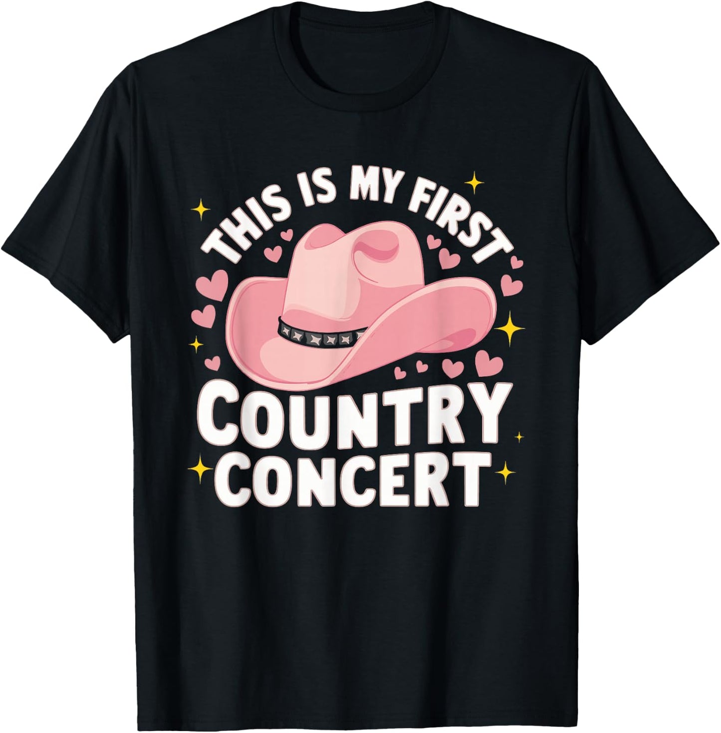 This Is My First Country Concert T-Shirt - T-Shirt | Black