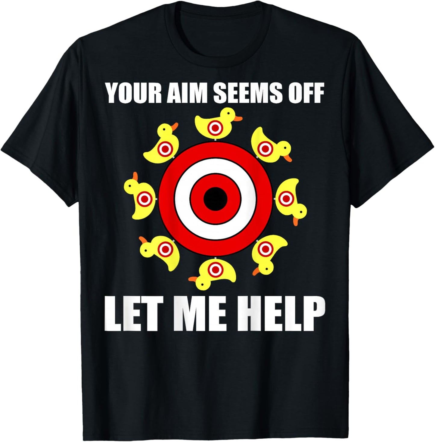 Duck Target Training Novelty (Art on back of shirt) T-Shirt - T-Shirt | Black