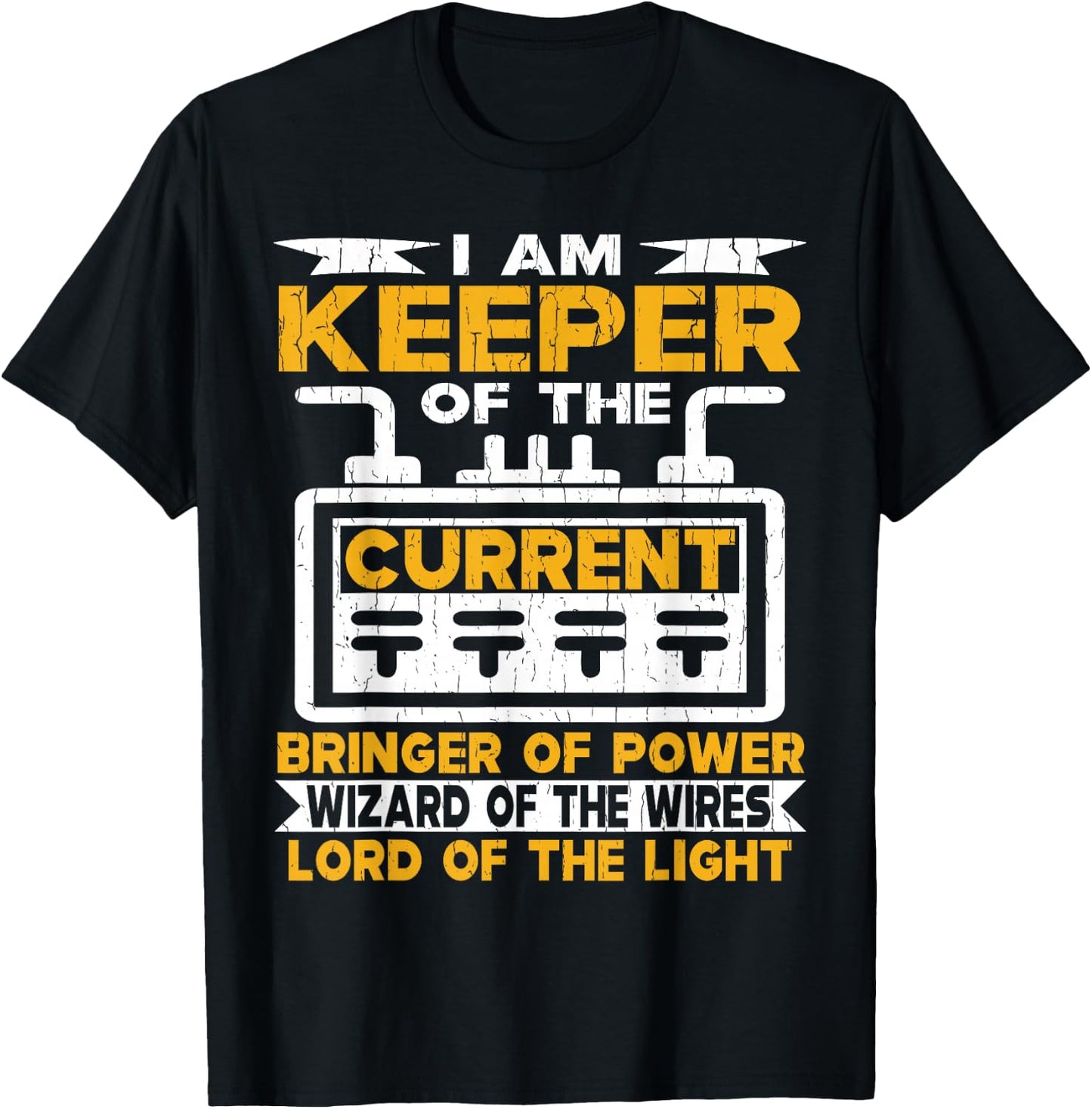 I Am Keeper Of The Current, Bringer Of Power, Wizard Of The T-Shirt - T-Shirt | Black