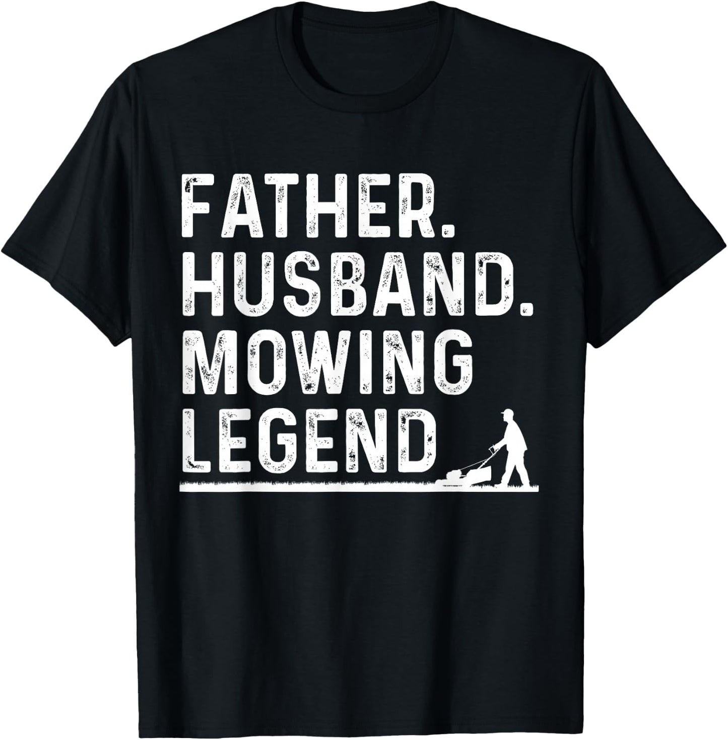 Funny Lawn Mower Design Dad Lawn Mowing Landscaping T-Shirt - T-Shirt | Black
