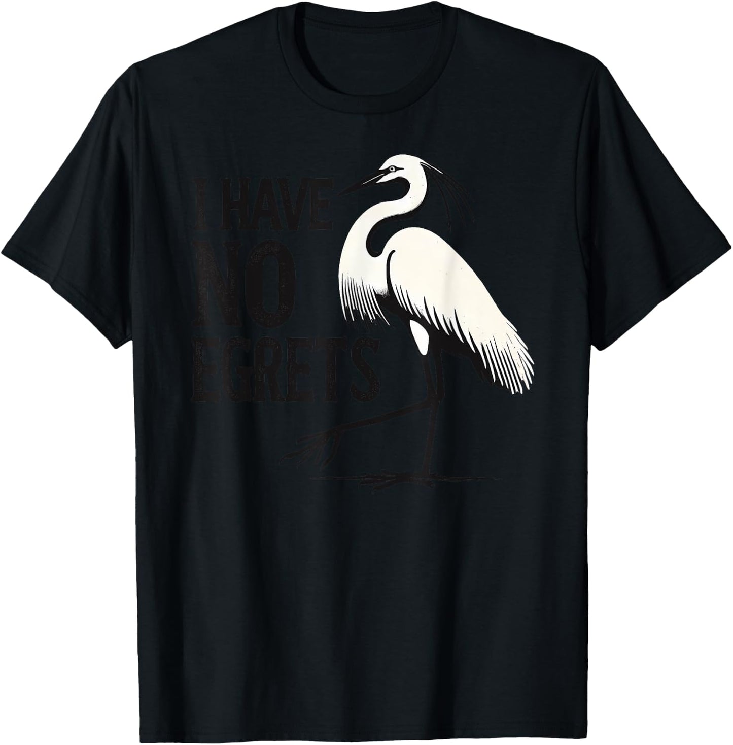 I Just Can't Co. Funny I Have No Egrets Regret Grey Cotton Blend Polyester 100% Casual Adult T-Shirt - T-Shirt | Black
