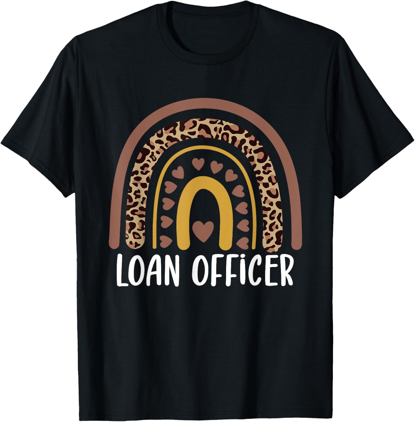 Mortgage Loan Officer Leopard Rainbow Loan Officer Women T-Shirt - T-Shirt | Black