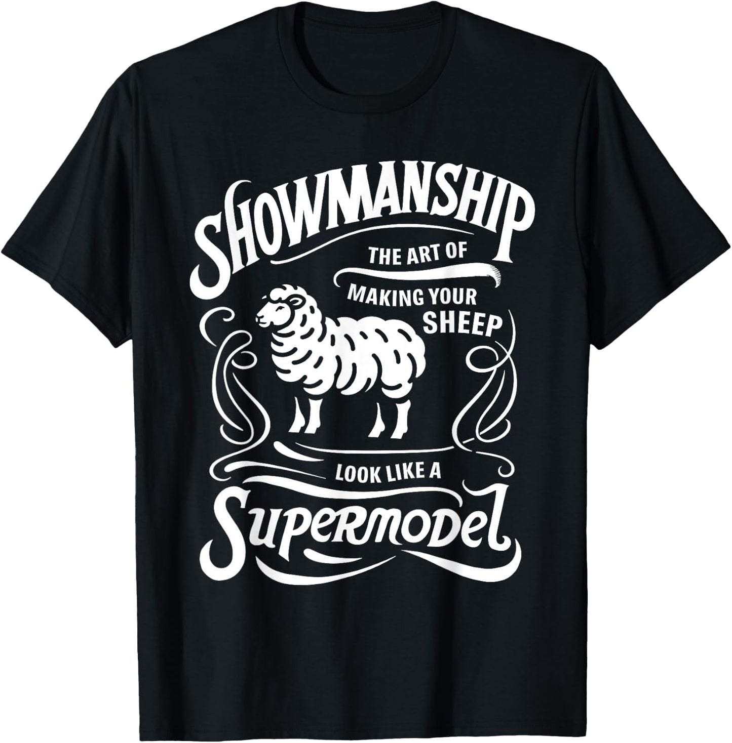 Showmanship Definition Fair Animal Show Sheep Livestock Show T-Shirt - T-Shirt | Black