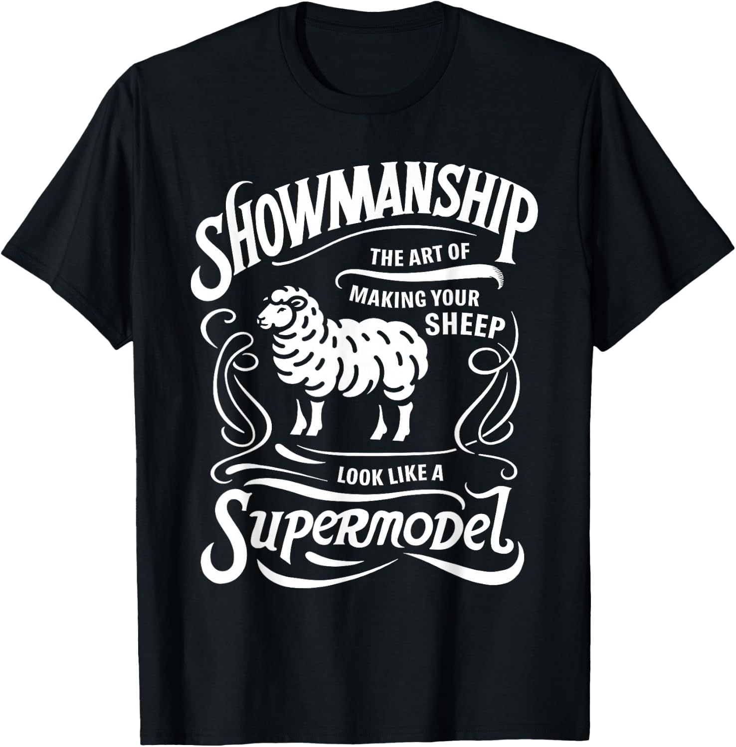 Showmanship Definition Fair Animal Show Sheep Livestock Show T-Shirt - T-Shirt | Black