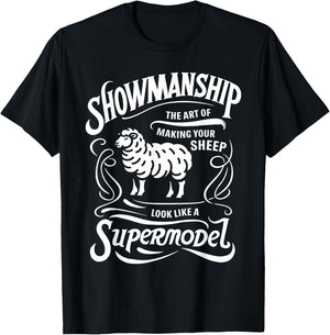 Showmanship Definition Fair Animal Show Sheep Livestock Show T-Shirt - T-Shirt | Black