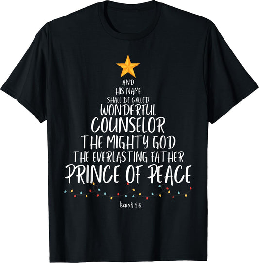 And His Name Shall Be Called Wonderful Counselor The Mighty T-Shirt - T-Shirt | Black