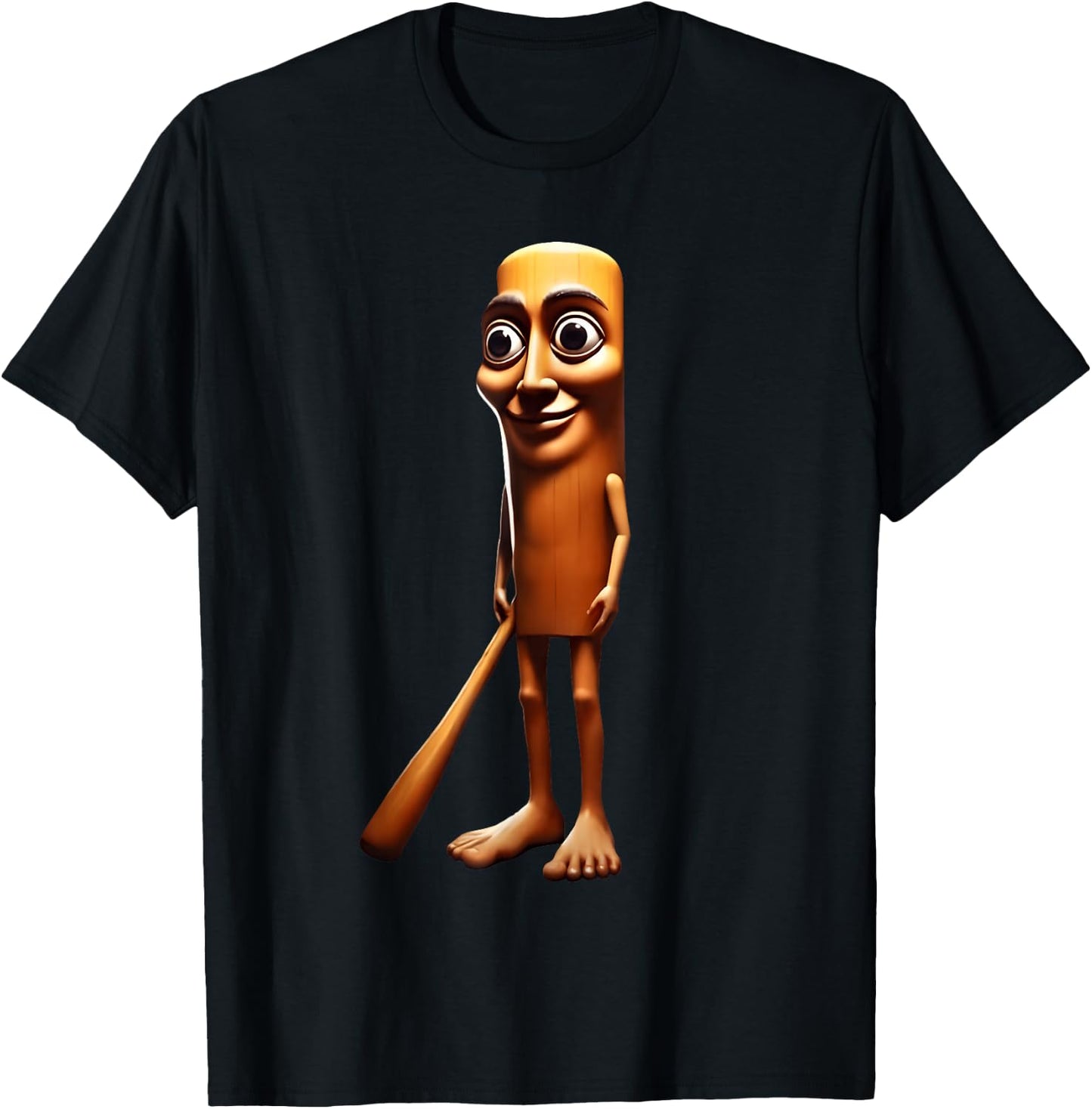 Lustiger Italienischer Brainrot Meme Tung Tung Tung Sahur T-Shirt - T-Shirt | Black