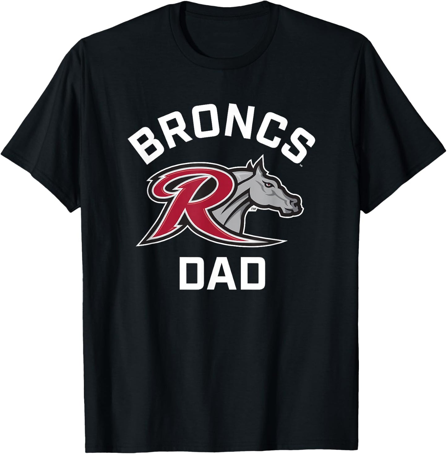 Rider University Broncs Arched Dad T-Shirt - T-Shirt | Black
