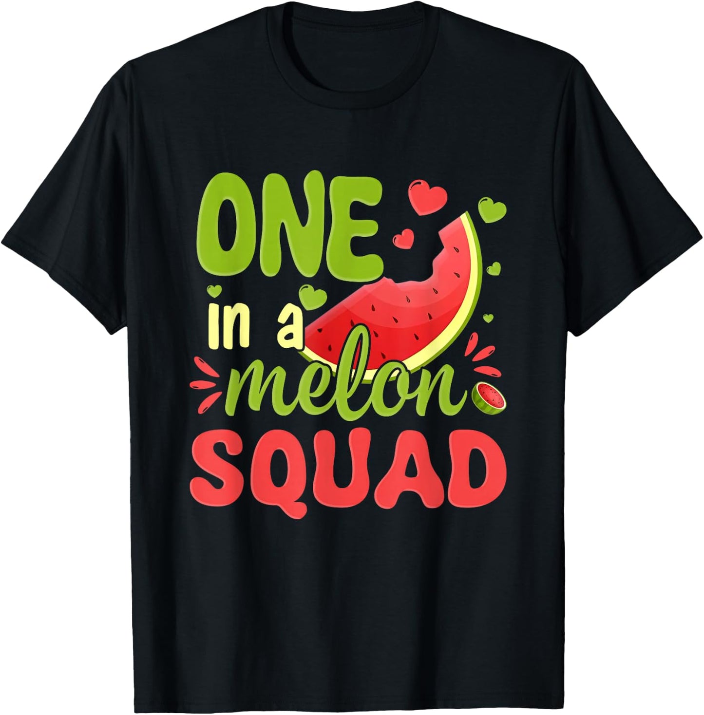 One in a Melon Squad 1st Birthday Party Family Matching T-Shirt - T-Shirt | Black