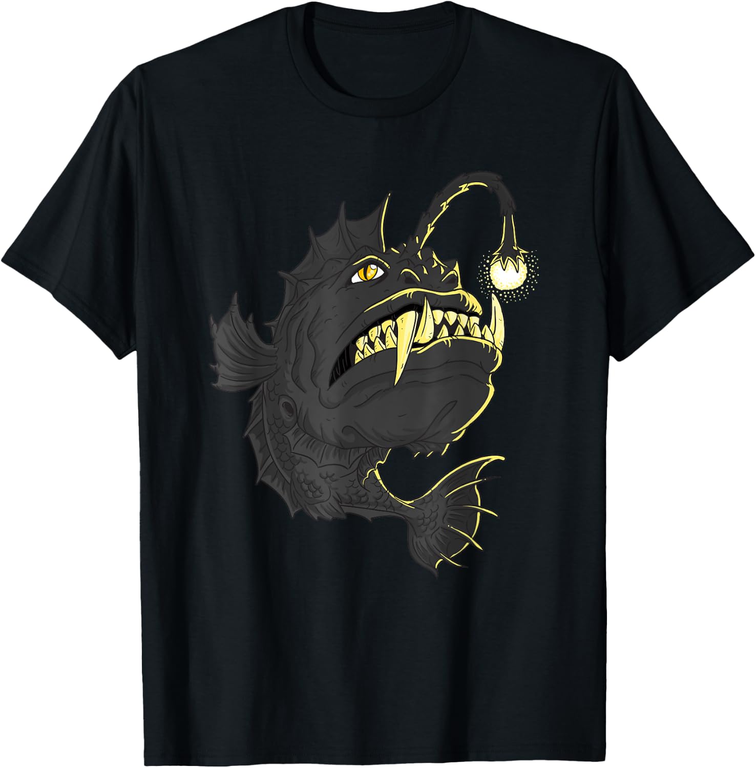 Angler Fish Deep Sea Fish T-Shirt - T-Shirt | Black