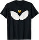 Angel wings gold heart T-Shirt - T-Shirt | Black