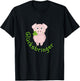 Lucky Charm Pig Clover Leaf for Friends Good Luck , black T-Shirt - T-Shirt | Black