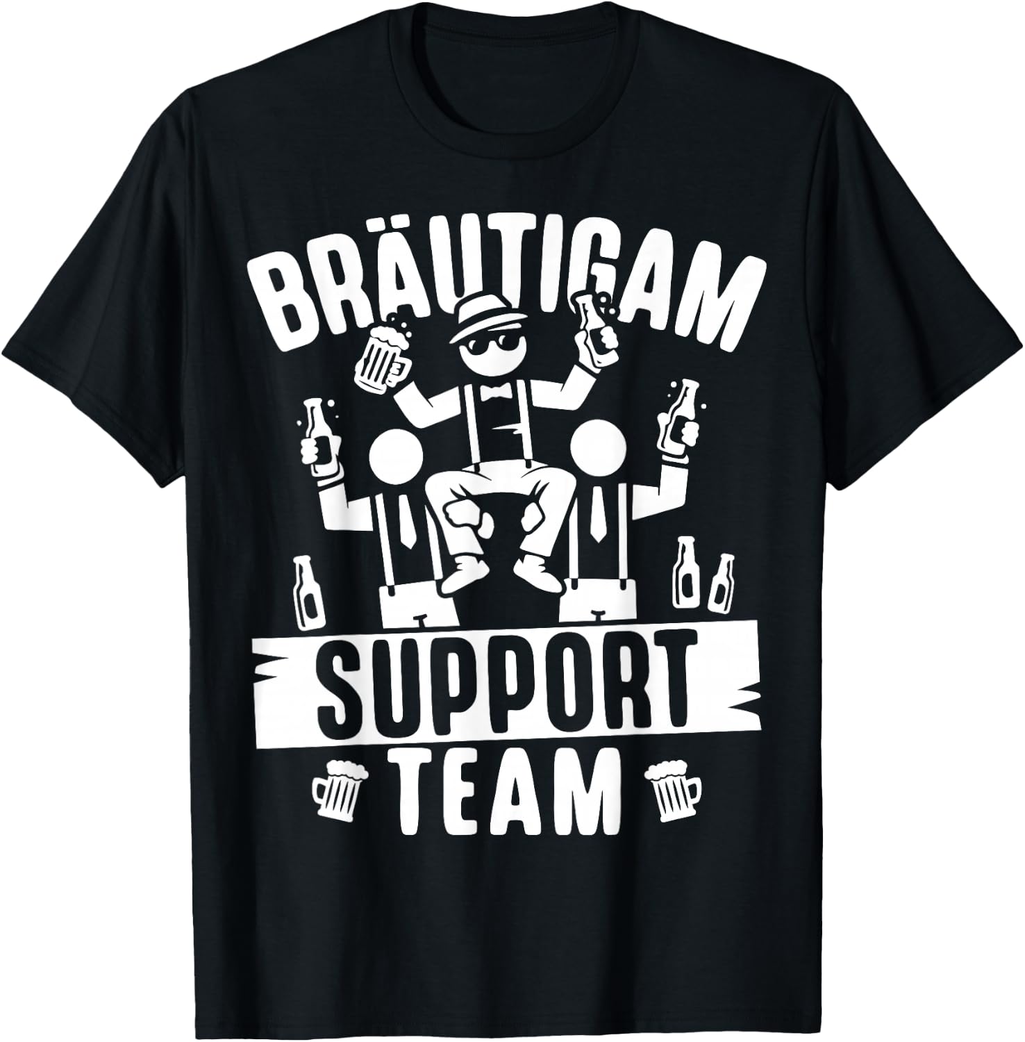 JGA Männer Junggesellenabschied Poltern Herren JGA T-Shirt - T-Shirt | Black