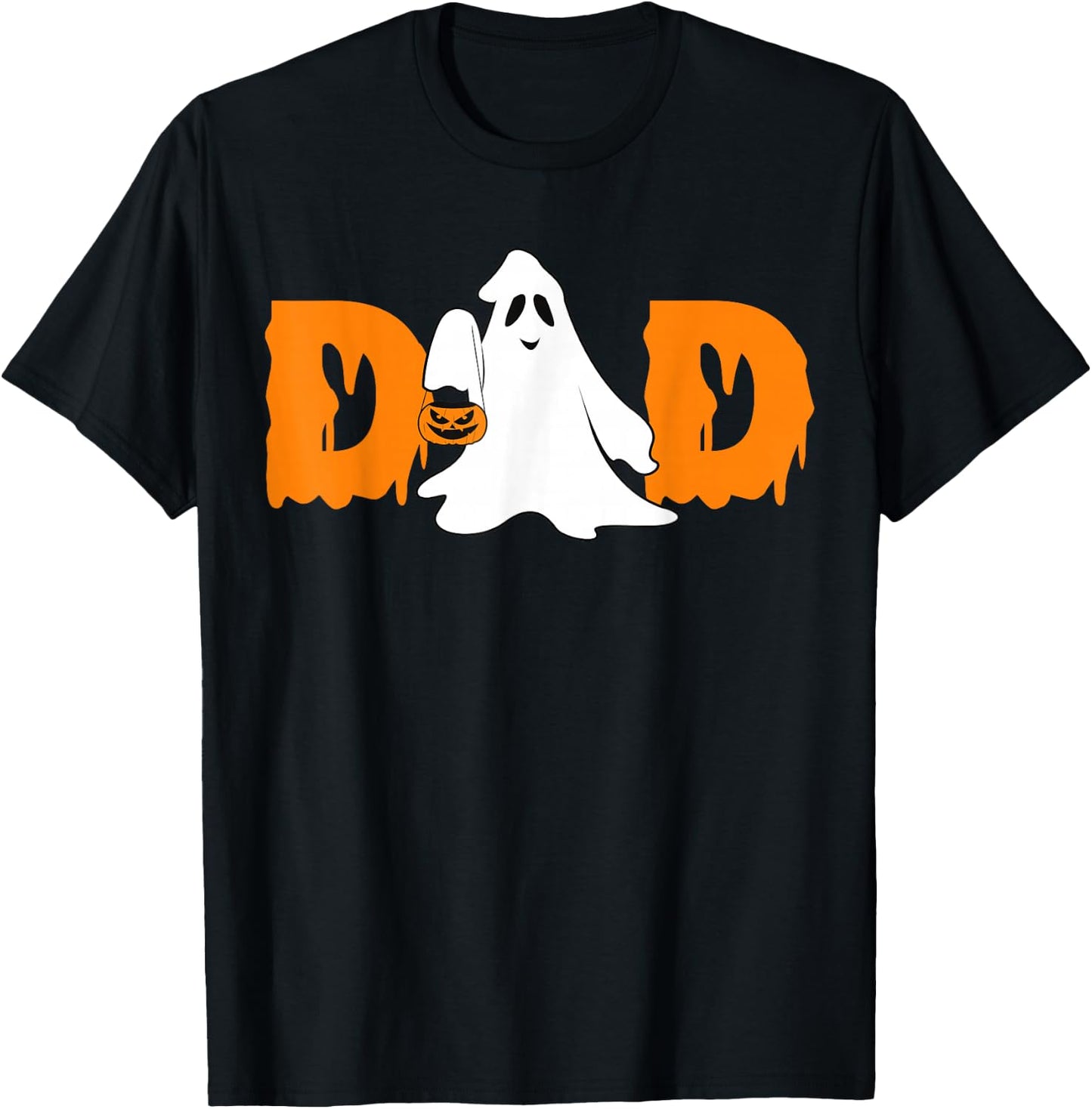 Fun Boo Ghost Dad Halloween Costume Outfit Spooky T-Shirt - T-Shirt | Black