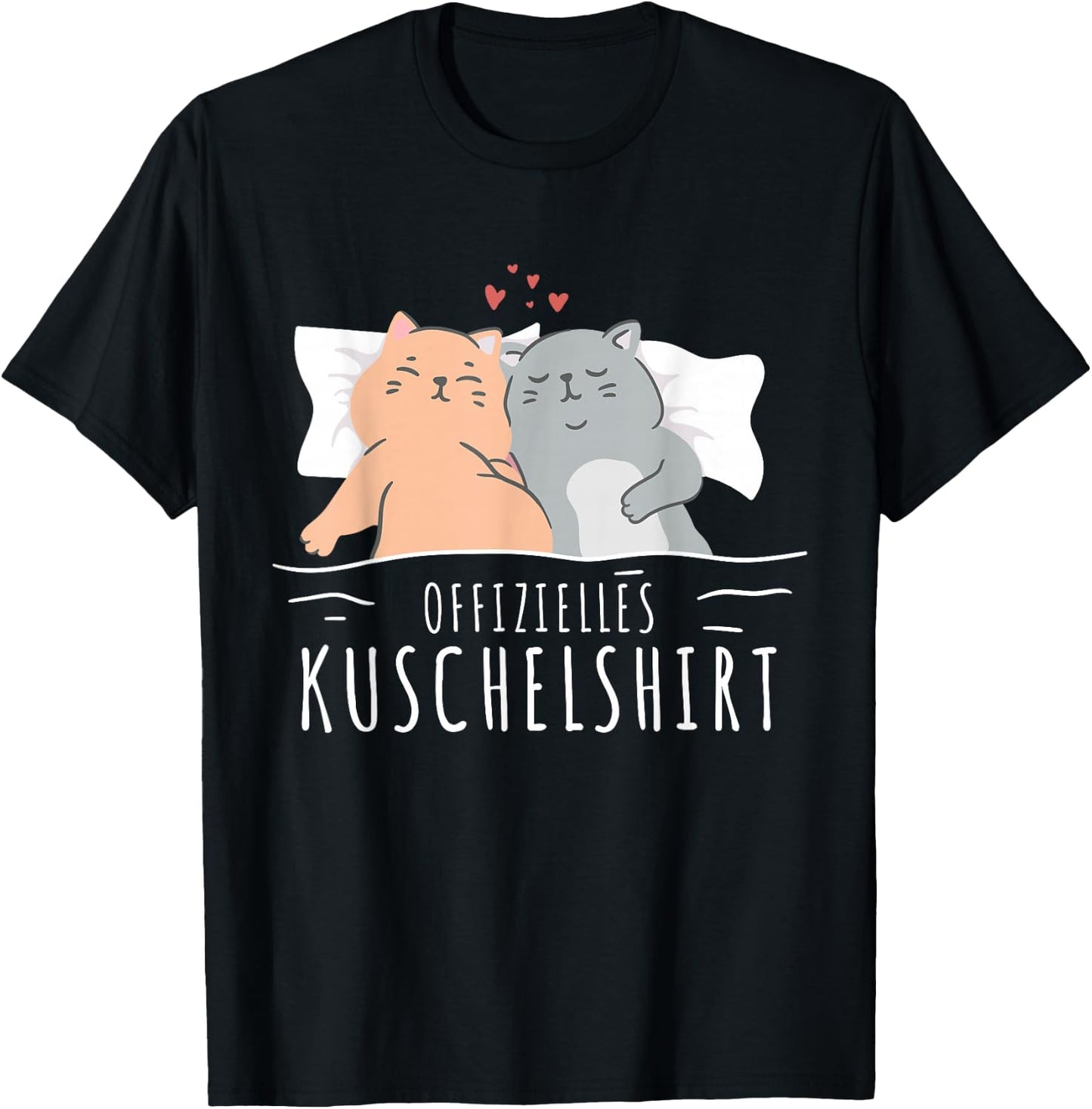 Cat Pyjamas Couple Official Cuddly Shirt Cat , black T-Shirt - T-Shirt | Black