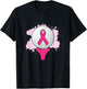 Breast Cancer Awareness Golf Ball Pink Ribbon T-Shirt - T-Shirt | Black