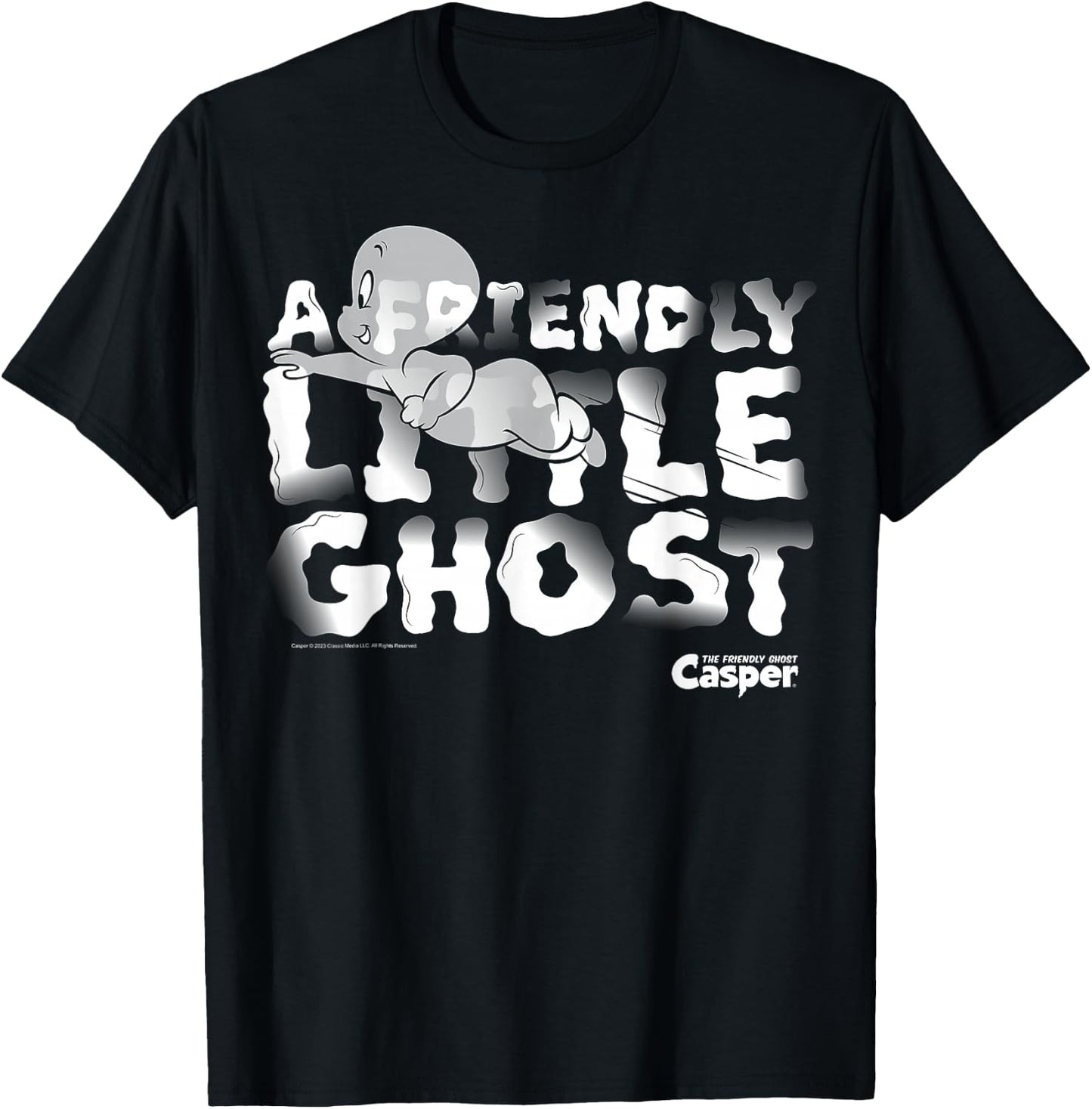 Casper The Friendly Ghost Floating T-Shirt - T-Shirt | Black