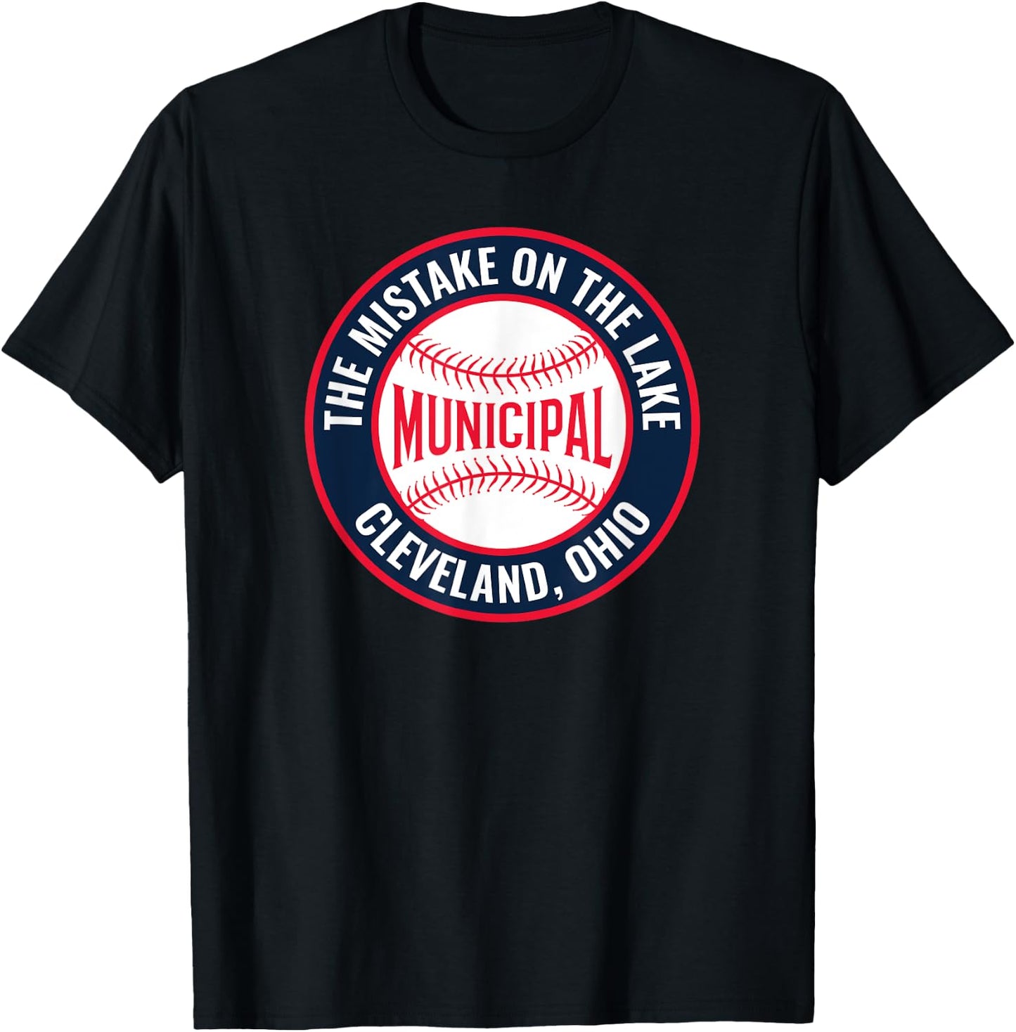 Cleveland Municipal Stadium Baseball T-Shirt - T-Shirt | Black