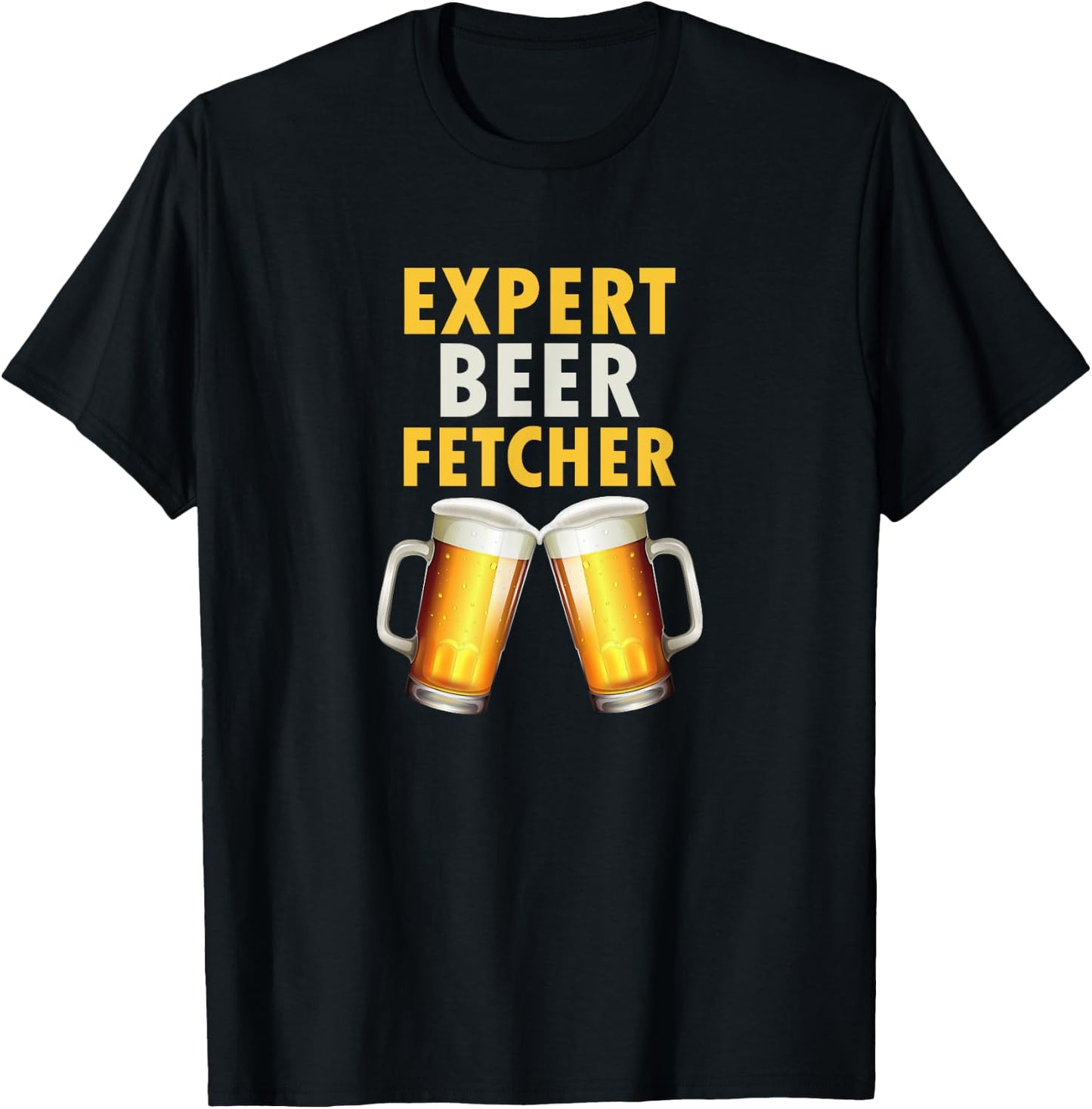 Expert Beer Fetcher Lazy Drunk Dad Microbrew Gag Gift T-Shirt - T-Shirt | Black