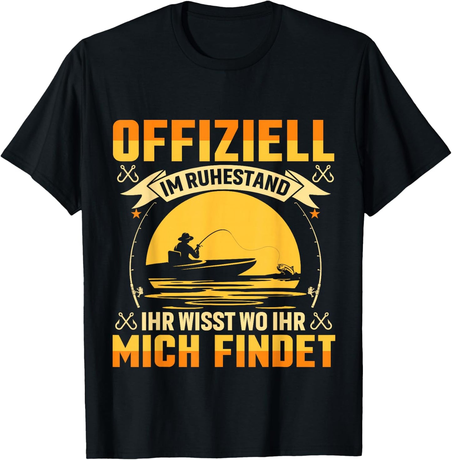 Ruhestand Angeln Spruch Ruhestand Abschiedsgeschenk T-Shirt - T-Shirt | Black
