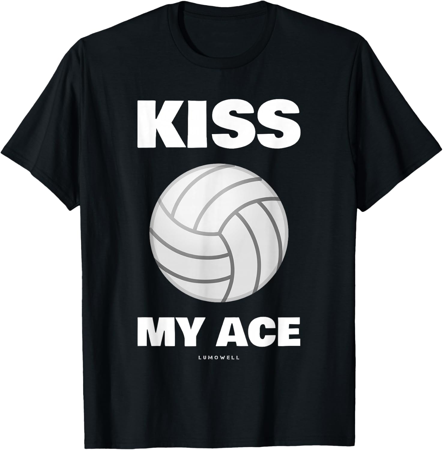 Funny Volleyball Shirts. Kiss My Ace Shirt With Sayings T-Shirt - T-Shirt | Black