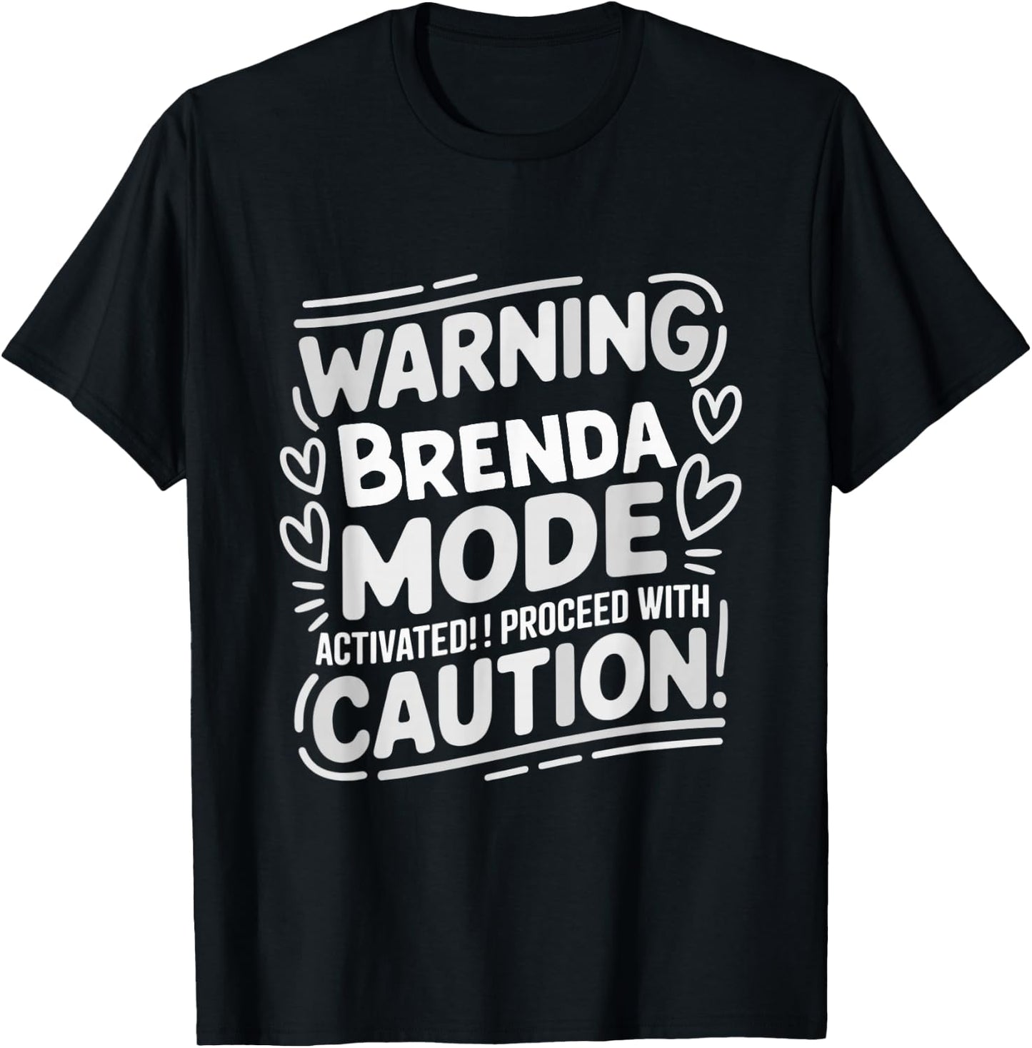 BRENDA Personalized Name Cute Custom Brenda Name T-Shirt - T-Shirt | Black