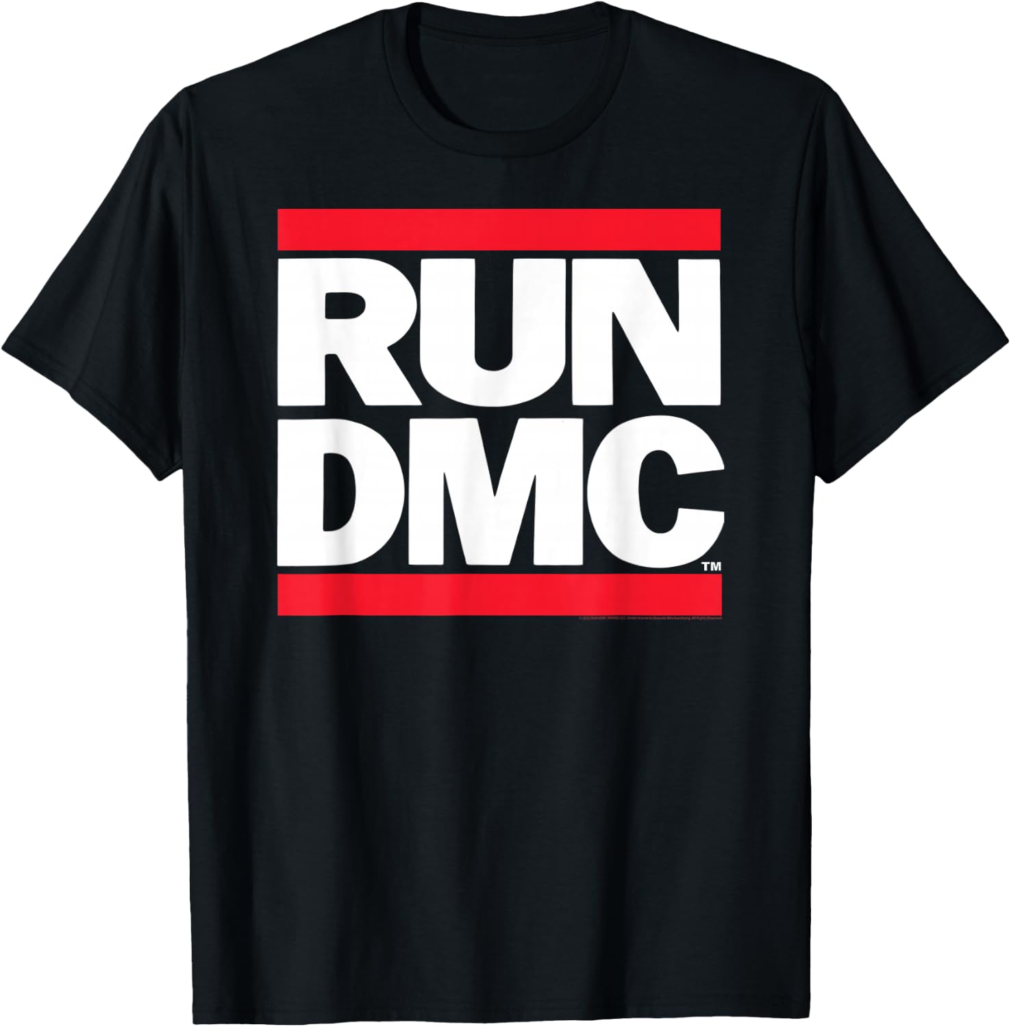 RUN DMC Logo Hip Oldschool , black T-Shirt - T-Shirt | Black