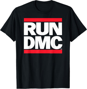 RUN DMC Logo Hip Oldschool , black T-Shirt - T-Shirt | Black
