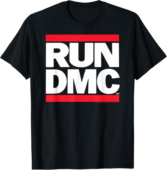 RUN DMC Logo Hip Oldschool , black T-Shirt - T-Shirt | Black