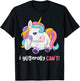 I Glitterally Can't Unicorn Funny Lazy Unicorn Magical T-Shirt - T-Shirt | Black