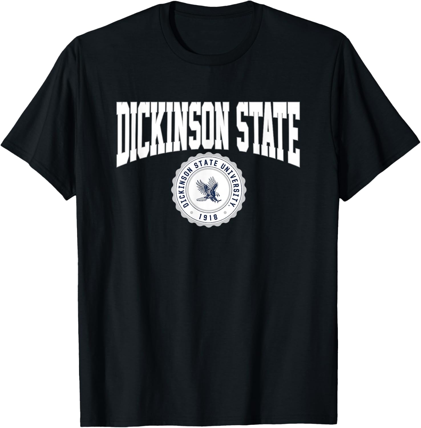 Dickinson State University Blue Hawks Collegiate Seal T-Shirt - T-Shirt | Black