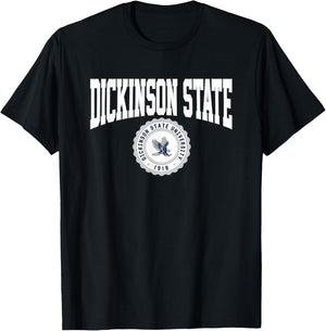 Dickinson State University Blue Hawks Collegiate Seal T-Shirt - T-Shirt | Black