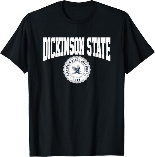 Dickinson State University Blue Hawks Collegiate Seal T-Shirt - T-Shirt | Black