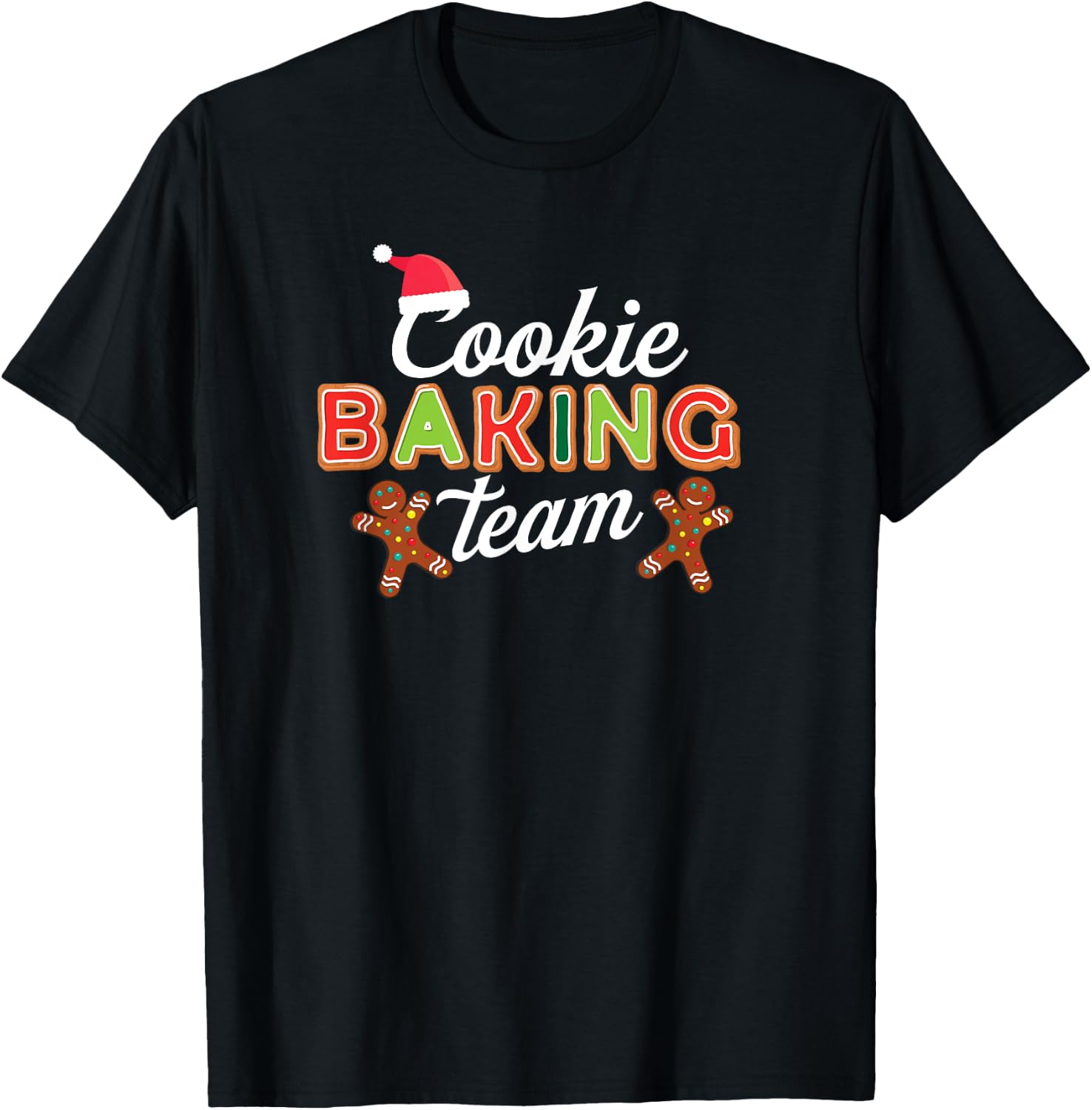 Cute Cookie Baking Team Holiday Bake Cooks Fun Cooking Crew T-Shirt - T-Shirt | Black
