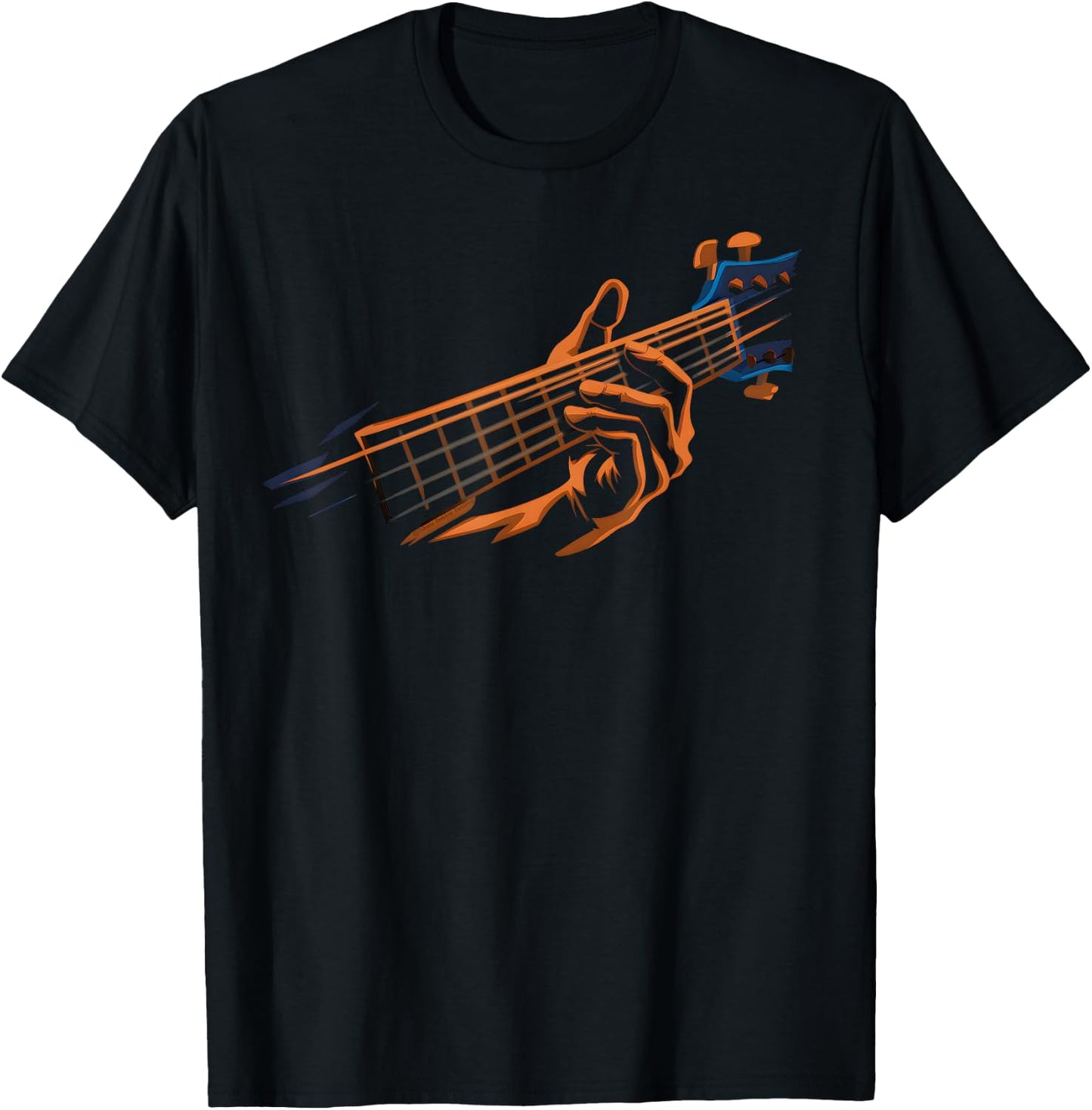 Guitar Lovers Stylized Band Artistic Guitar T-Shirt - T-Shirt | Black
